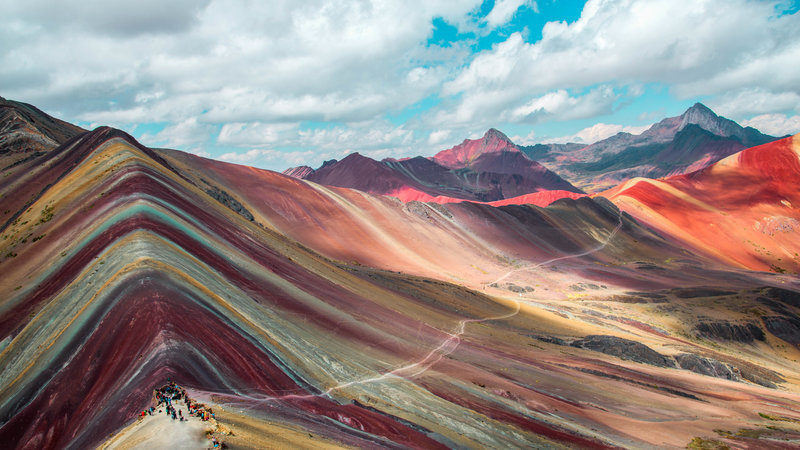 Paisagem Vinicunca Montanha Colorida